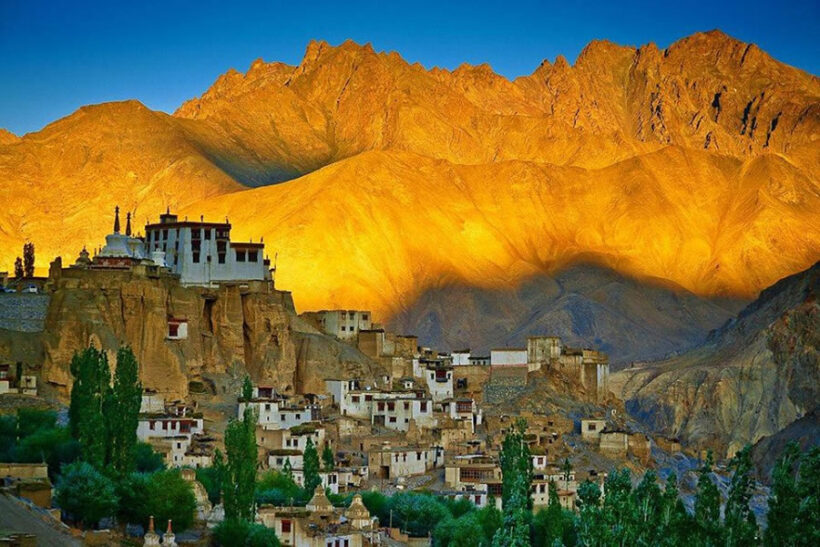 Sunset-over-Lamayuru-in-Ladakh